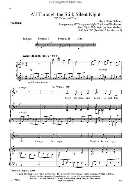 in the silence of the night rachmaninoff sheet music